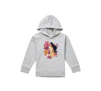 Disney Pocahontas Flowers Youth Kids Pull-Over Hoodie, Athletic Heather in Grey | Size: 12-13 Years Disney Grey 12-13 Years