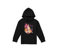 Disney Pocahontas Flowers Youth Kids Pull-Over Hoodie, Black | Size: 12-13 Years Disney Black 12-13 Years