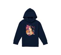 Disney Pocahontas Flowers Youth Kids Pull-Over Hoodie, Navy | Size: 5-6 Years Disney Navy 5-6 Years