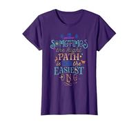 Disney Pocahontas Right Path Quote T-Shirt, Women, Purple, X-Large