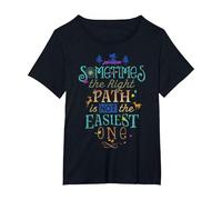 Disney Pocahontas Right Path Quote T-Shirt, Women's Plus, Black, 1X