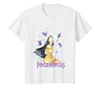 Disney Pocahontas Watercolor Portrait T-Shirt, Youth, White, Medium