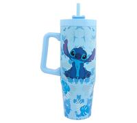 Disney Polar Gear 900ml Stitch Kids Water Bottle - Tumbler - Double Wall | Insulated travel cup, keeps drinks cold for hours, with included straw and lid, ideal for fans of official Disney merchandise