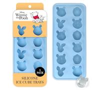 Disney Pooh Silicone Ice Cube Tray - 2 Pack Ice Trays for Freezer with Fun Pooh Ice Molds - Flexible BPA-Free Silicone Molds for Ice, Chocolate, and More (Pooh (Baby Blue))