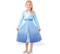 Premium Elsa Costume Disney Frozen 2 Fairtale Girls Kids Childs Fancy Dress
