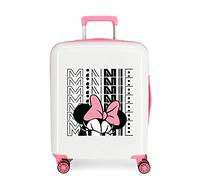 Disney Pretty Minnie Multi-Coloured Cabin Suitcase 40 x 55 x 20 cm Rigid ABS Integrated TSA Closure 38.4L 2 kg 4 Wheels Double Hand Luggage