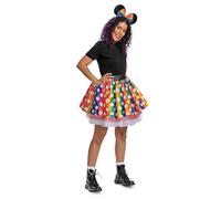 Disney Pride Minnie Mouse Costume, Official Disney Costume Tutu with Minnie Ears Headpiece, Adult Size (L/XL)
