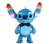Disney Pride Stitch 15-inch Large Plush Stuffed Animal, Soft Embroidered Details, Rainbow, Blue, Alien, Kids Toys for Ages 2 Up by Just Play