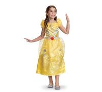Disney Princess 100th Anniversary Belle Fancy Dress for Kids, Official Disney by Disguise, Beautiful Shimmer Detailing, Adorable Details, for Girls Ages 3-4, 4-6 & 7-8 Years