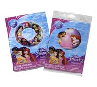 Disney Princess 17.5 Inches Swim Ring and Beach Ball Bundle