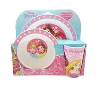 Disney Princess 3 Piece Tableware Dinner Set - Pink
