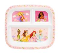 Disney Princess 3-Section Children's Divided Plate -BPA-Free, Durable & Colourful Dining for Children, Perfect for Balanced Meals - 36 Months Up