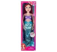 Disney Princess Ariel 32" / 80cm Playdate Doll | Officially Licensed by Jakks Pacific, Poseable Doll, with Hair Brush, Movie-Inspired Dress, Removable Necklace with Pendant