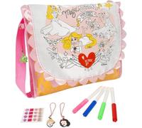 Disney Princess 3D Backpack for Girls, Adjustable Straps, Large Zipped Pocket, Plush School Bag with Craft Set, Gift for Kids 3+ Years (20Pcs)