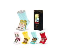 Disney Stitch Womens Calf Length Socks for Women Teenagers Soft Stretchy Socks Pack of 5 - Gifts for Women (2.5/7.5 UK, Multi Princess)