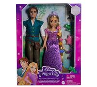 Disney Princess Adventure Set 2 Dolls Rapunzel and Flynn Rider Height 30 cm - Multicoloured - 100 Anniversary - HLW39