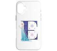 Disney Princess Alphabet Monogram Frozen Letter E for Elsa Case for iPhone 16 Plus
