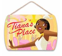 Disney Princess and the Frog Tiana’s Place Hanging Wood Sign | Fun Tiana Wall Decor for Kitchen or Bedroom