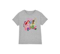 Disney Princess Ariel and Tiana Friends are Magic Girls T Shirt, Athletic Heather, 5-6 Years