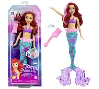 Mattel Disney Princess Toys, Ariel Mermaid Doll with Color-Change Hair and Tail, Color Splash Water Toy Inspired by the Disney Movie, HLW00