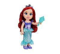 Disney Princess Ariel Doll, 14” / 35cm Tall Doll with Royal Reflection Eyes Includes Shimmery Platinum Holofoil Printed Removable Dress, Shoes, Tiara and Brush, Perfect for Girls Ages 3+