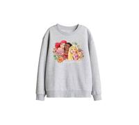 Disney Princess Ariel, Moana, Rapunzel Ready For Whatever Kids Sweat in Light Grey | Size: 12-13 Years Disney Light Grey 12-13 Years