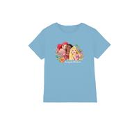 Disney Princess Ariel, Moana, Rapunzel Ready For Whatever kids t-shirt in Light Blue | Size: 5-6 Years Disney Light Blue 5-6 Years