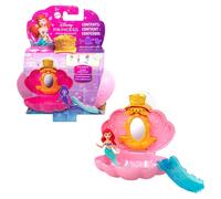 Mattel Disney Princess Mermaid Bath Surprise Small Dolls & Accessories in Shell Playsets with Slides, Inspired by Disney Movies