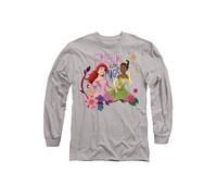 Disney Princess Ariel & Tiana Friends Are Magic T-Shirt, Athletic Heather in Light Grey | Size: Small Disney Light Grey S