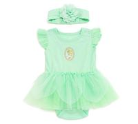 Disney Princess Baby Cosplay Bodysuit with Skirt and Headband Sizes 0-24 Months Spring Green Tinkerbell 24 Months