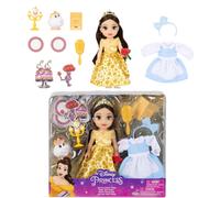 Disney Princess Doll Be Our Guest Belle Gift Set with Accessories 15 cm Yellow