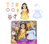 Disney Princess Doll Be Our Guest Belle Gift Set with Accessories 15 cm Yellow