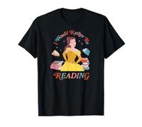 Disney Princess Beauty Beast Belle I Would Rather Be Reading T-Shirt
