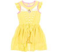 Disney Princess Belle Little Girls Romper With Skirt Overlay 6-6X