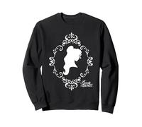 Disney Princess Belle Silhouette Sweatshirt, Adult Unisex, Black, Large