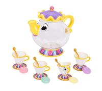 Disney Princess Belle Teapot Set | Includes Mrs Potts Tea Pot and Teacups with Spoons, Chip Shaped Tea Cup, Fun Roleplay Toys for Girls, For Kids Tea Parties