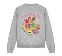 Disney Princess Besties Shine With Ariel, Rapunzel, Tiana Sweatshirt Light Grey | Size: XL Disney Princess Light Grey XL