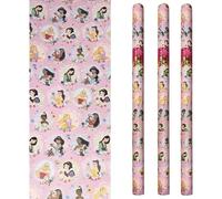 Disney Princess Birthday Wrapping Paper 3 x 2M Rolls Gift Wrap - 3577