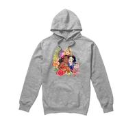 Disney Princess Bouquet With Rapunzel, Moana & Snow White Hoodie Light Grey | Size: Medium Disney Princess Light Grey M