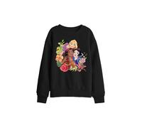 Disney Princess Bouquet With Rapunzel, Moana & Snow White Kids Sweat, Black | Size: 7-8 Years Disney Black 7-8 Years