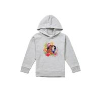 Disney Princess Bouquet With Rapunzel, Moana & Snow White Youth Kids Pull-Over Hoodie, Athletic Heather in Grey | Size: 12-13 Years Disney Grey 12-13 Years