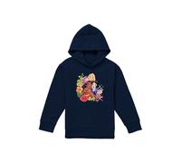 Disney Princess Bouquet With Rapunzel, Moana & Snow White Youth Kids Pull-Over Hoodie, Navy | Size: 12-13 Years Disney Navy 12-13 Years