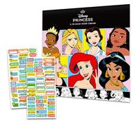 Disney Princess Calendar 2026 Mini Size Deluxe 2026 Classic Princesses 7" x 7" Wall Calendar Bundle with Over 100 Memory Stickers (Walt Disney Gifts, Office Supplies)