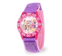 Disney Princess Children's Quartz Analogue Watch with Nylon Strap, Purple, Purple, Modern, berry, Modern