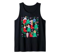 Disney Princess Christmas FA La La La Winter Holiday Letters Tank Top
