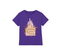 Disney Princess Christmas Let Your Holidays Sparkle Bright Kids T-Shirt Purple | Size: 12-13 Years Disney Princess Purple 12-13 Years