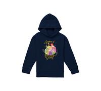Disney Princess Christmas Season Of Giving Ariel, Tiana Youth Kids Pull-Over Hoodie, Navy | Size: 5-6 Years Disney Navy 5-6 Years