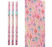 Disney Princess Christmas Wrapping Paper 3 x 2M Rolls Gift Wrap for Boys or Girls - UK Made