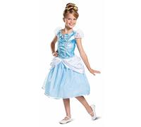 Disney Princess Cinderella Fancy Dress for Kids | Officially Licensed by Disguise, Character Brooch, Sparkly Skirt, Costume for Girls Age 3-4, 5-6 & 7-8 Years