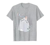 Disney Princess Cinderella Vintage Once Upon a Time T-Shirt, Men, Heather Grey, 5X-Large
